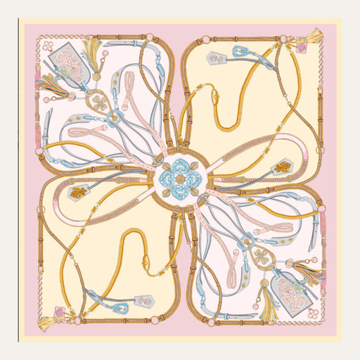 Carré en soie Lookeven Vanessa — vue du foulard