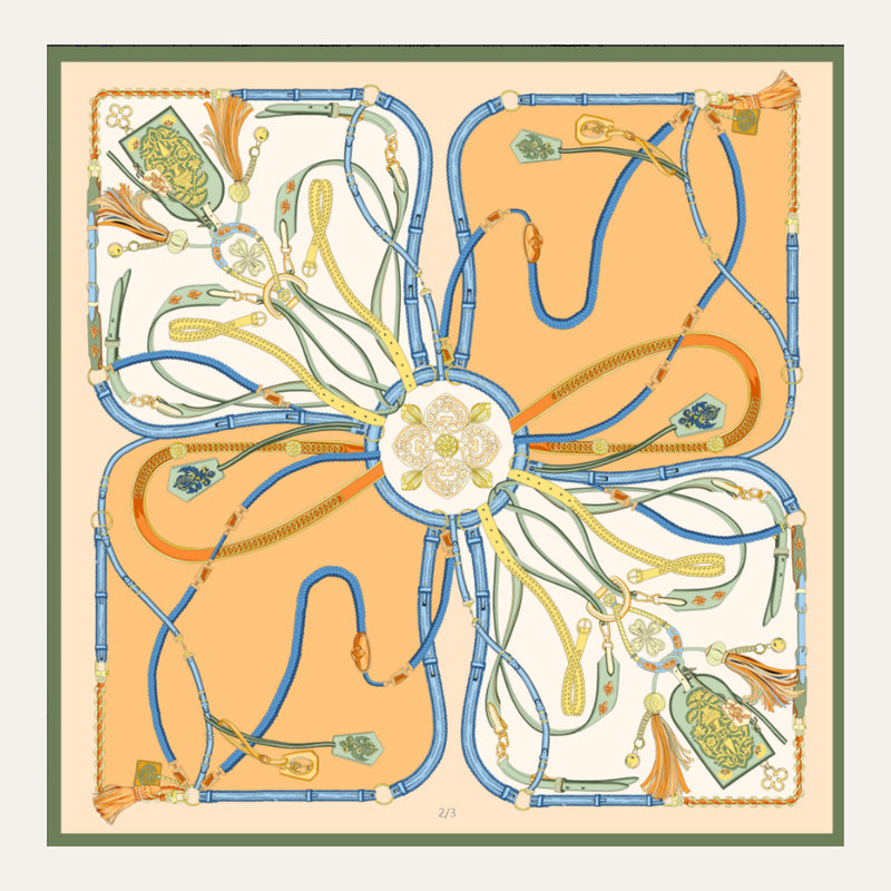 Carré en soie Lookeven Vera — vue du foulard