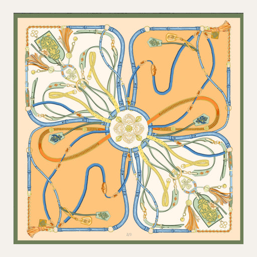 Carré en soie Lookeven Vera — vue du foulard