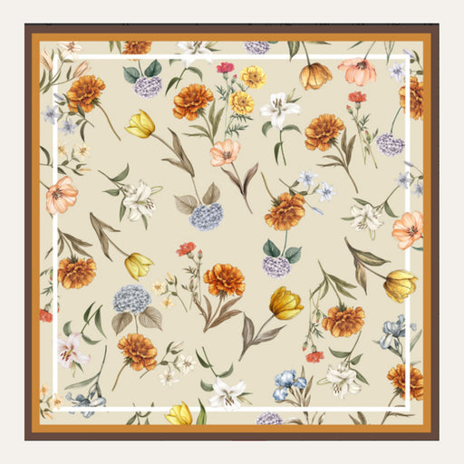 Carré en soie Lookeven Violette — vue du foulard