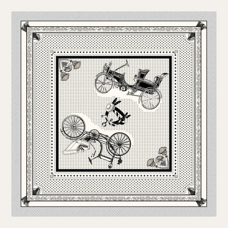 Carré en soie Lookeven Allison — vue du foulard