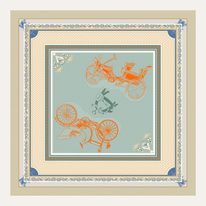Carré en soie Lookeven Alya — vue du foulard
