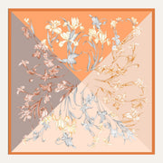 Carré en soie Lookeven Ambre — vue du foulard
