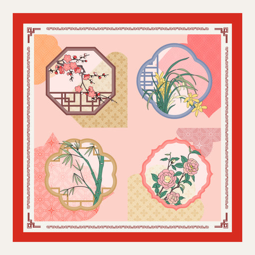 Carré en soie Lookeven Lola — vue du foulard