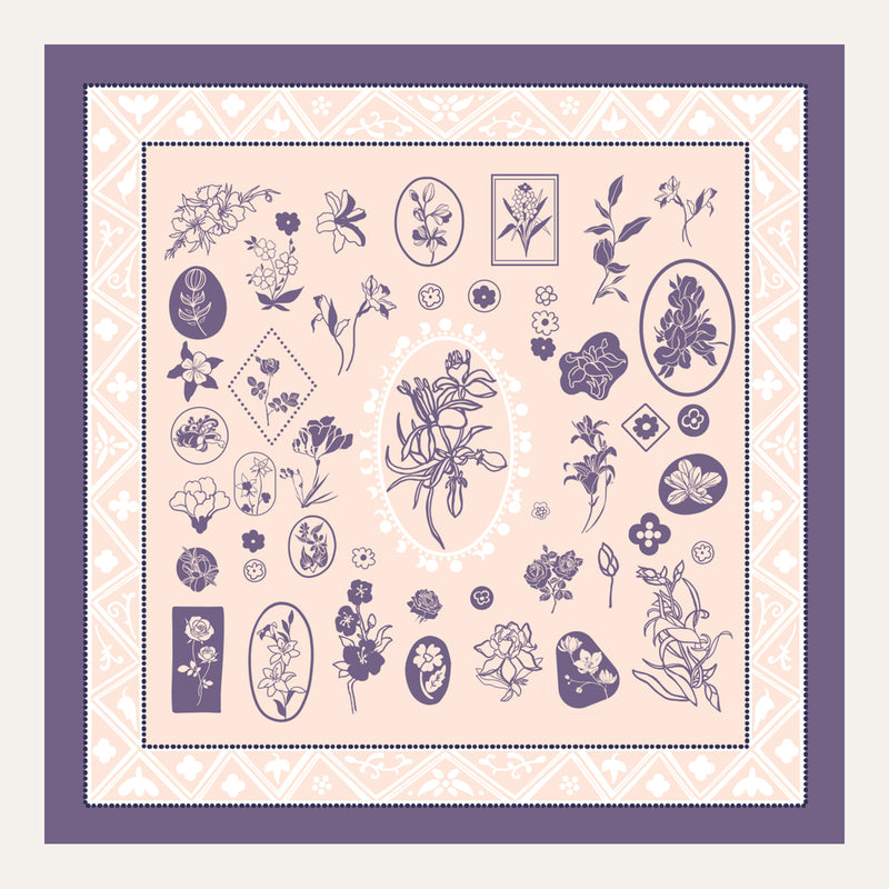 Carré en soie Lookeven Sara — vue du foulard