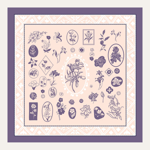 Carré en soie Lookeven Sara — vue du foulard