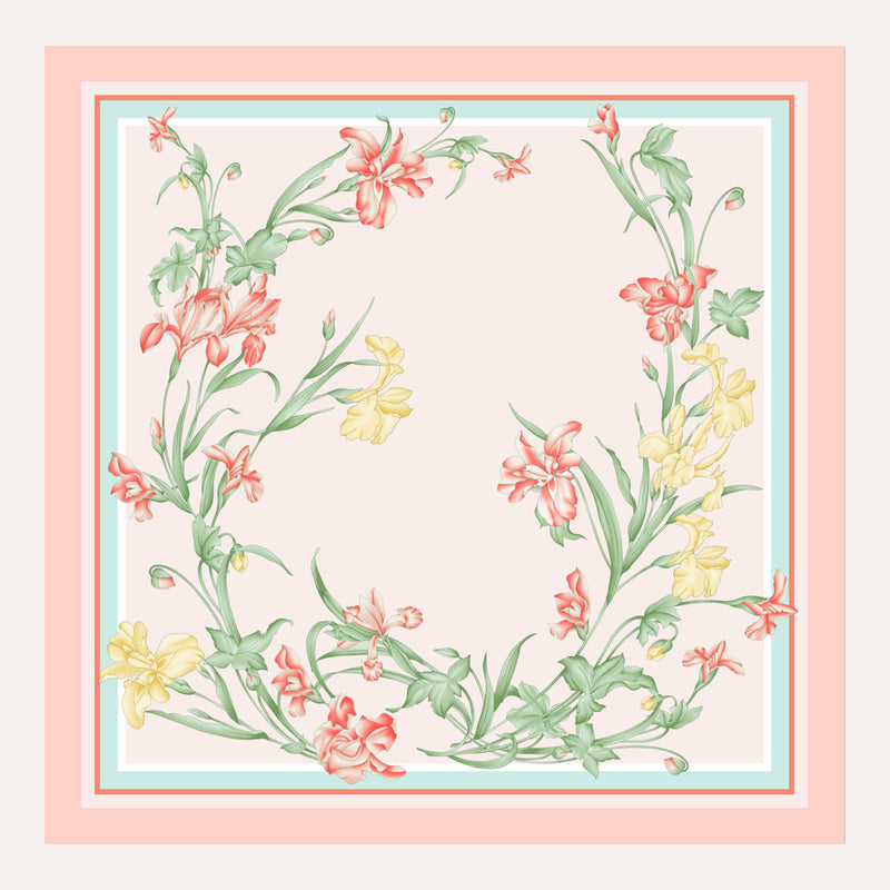 Carré en soie Lookeven Zoé — vue du foulard