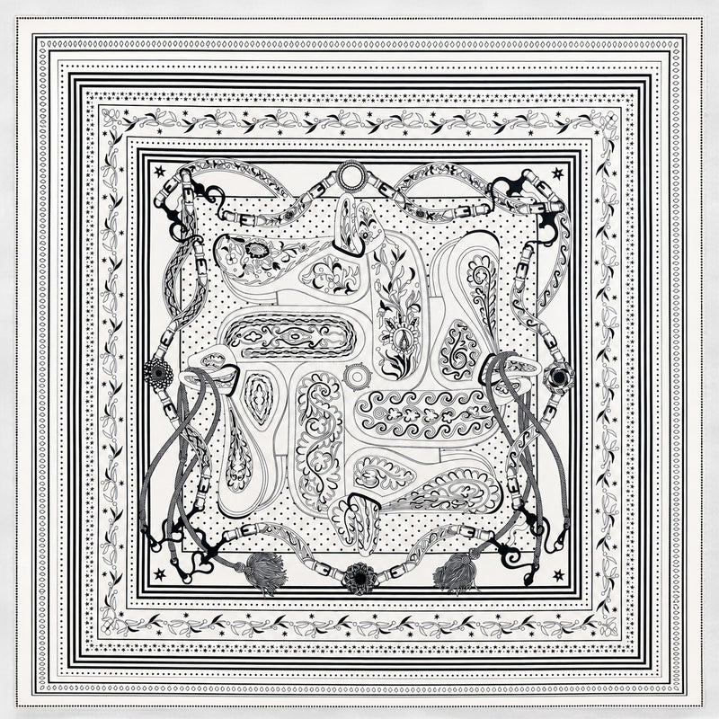 Carré en sergé de soie — 90 × 90 cm