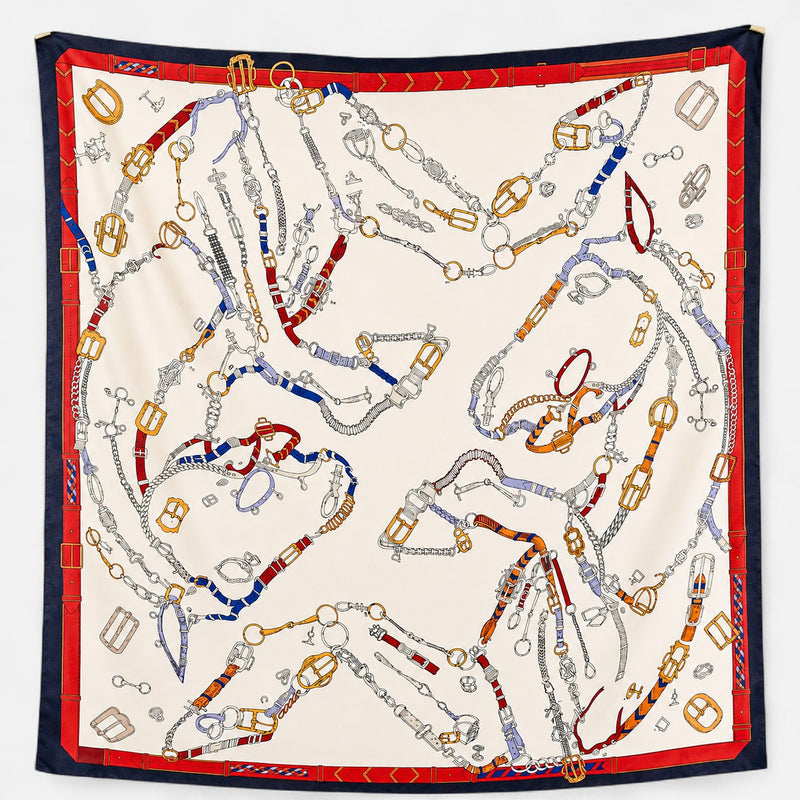 Carré en sergé de soie — 90 × 90 cm