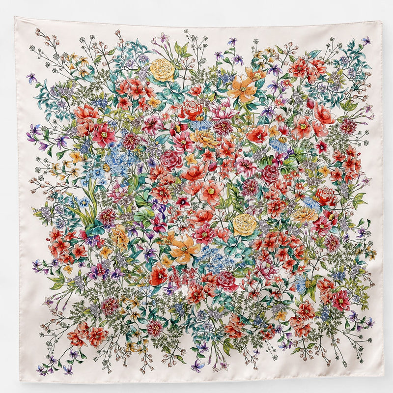 Carré en sergé de soie — 90 × 90 cm
