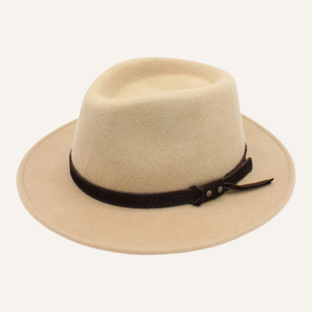 Fedora Lookeven Art 181054 en laine — Beige