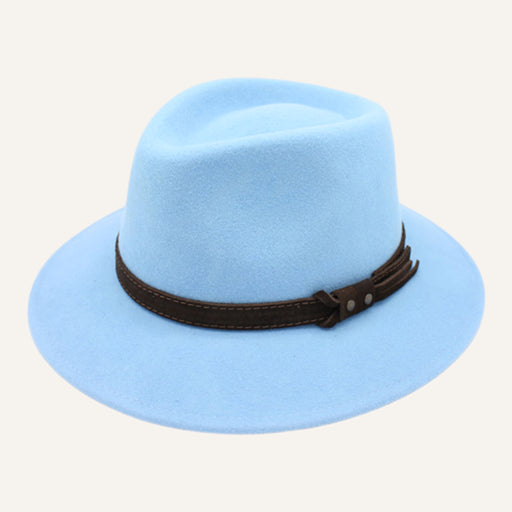 Fedora Lookeven Art 181054 en laine — Bleu Ciel