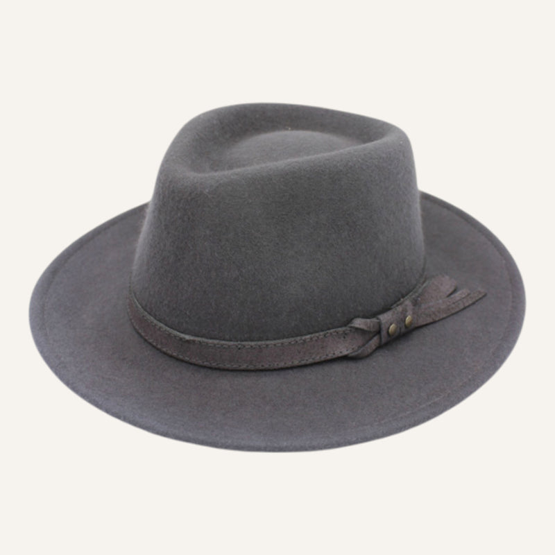 Fedora Lookeven Art 181054 en laine — Gris