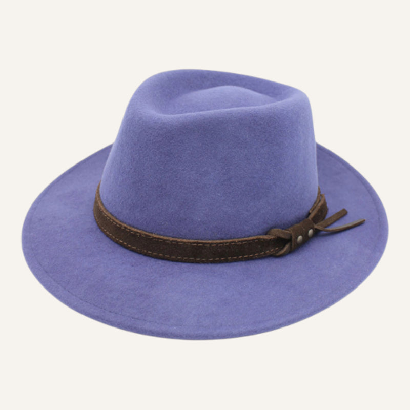 Fedora Lookeven Art 181054 en laine — Indigo — vue 1