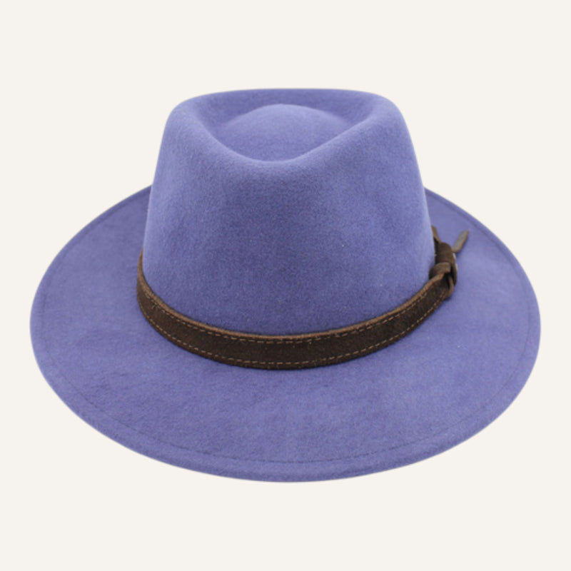 Fedora Lookeven Art 181054 en laine — Indigo — vue 2