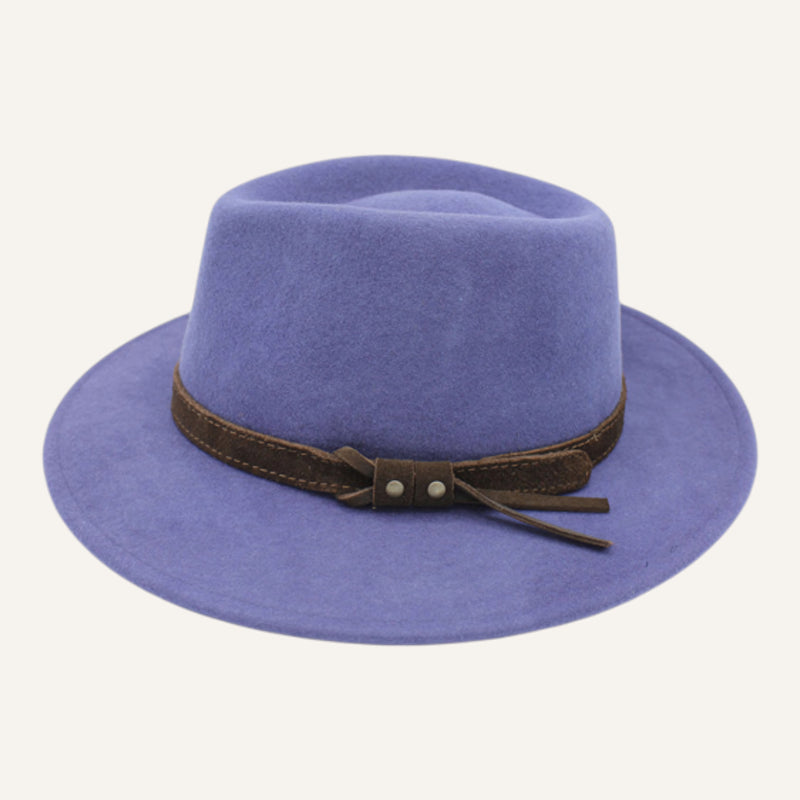 Fedora Lookeven Art 181054 en laine — Indigo — vue 3