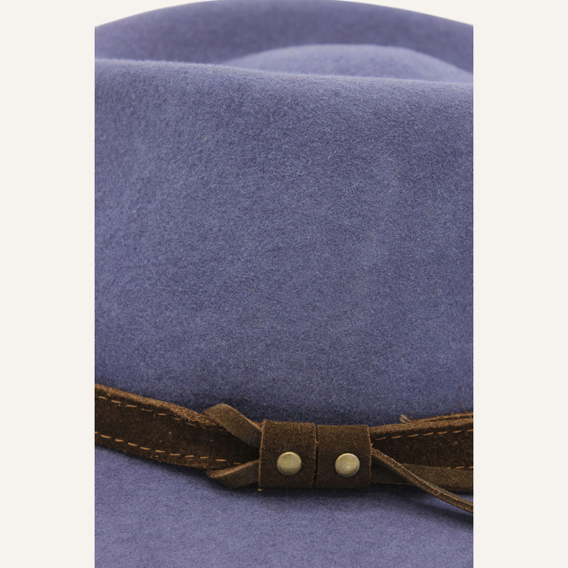 Fedora Lookeven Art 181054 en laine — Indigo — vue 4