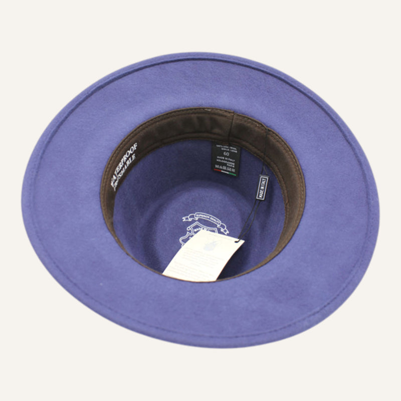 Fedora Lookeven Art 181054 en laine — Indigo — vue 5