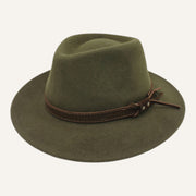 Fedora Lookeven Art 181054 en laine — Kaki