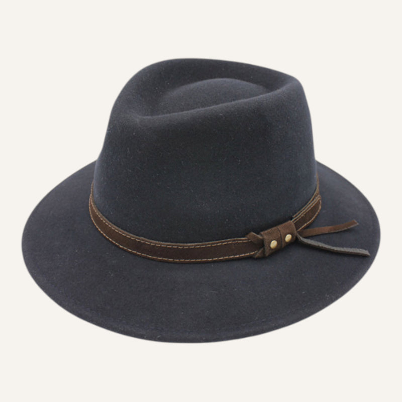Fedora Lookeven Art 181054 en laine — Marine
