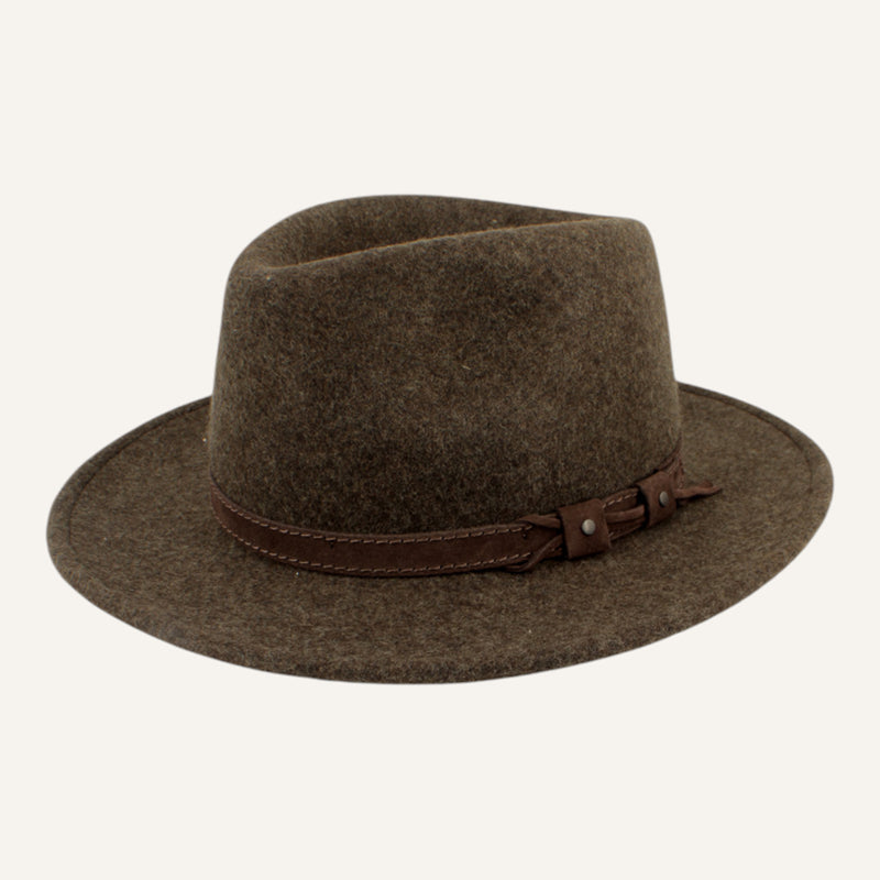 Fedora Lookeven Art 181054 en laine — Marron M Brown