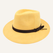 Fedora Lookeven Art 181054 en laine — Moutarde