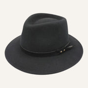Fedora Lookeven Art 181054 en laine — Noir