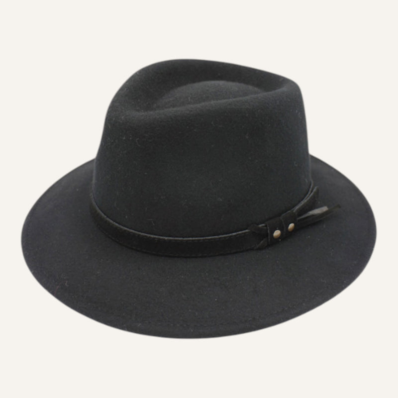 Fedora Lookeven Art 181054 en laine — Noir