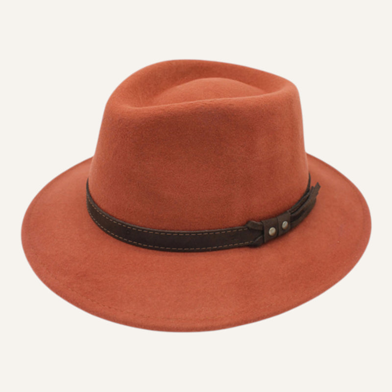 Fedora Lookeven Art 181054 en laine — Rouille